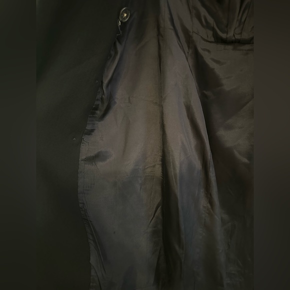 Vintage Ann Taylor 100% Wool Long Blazer Jacket in Navy Blue in Size 2 - Picture 6 of 7